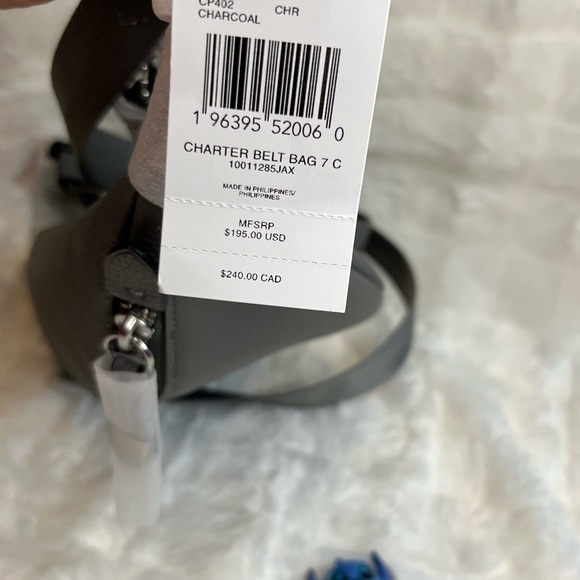 NWT Coach CP402 Unisex Charter 7 C
Pebbled Leather Belt Bag Charcoal 🩶 - Picture 4 of 11